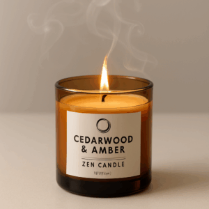 Cedarwood & Amber Zen Candle